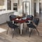 Regency Kahlo Square Table & Chair Sets, 42 W, 42 L, 29 H, Wood, Metal, Plastic Top, Mahogany TPL4242MHCM47BK - alternate 3